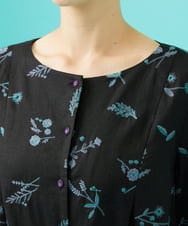 GJBGB51250 Jocomomola(ホコモモラ) Abundancia de flores フラワー総刺繍ブラウス ラベンダー