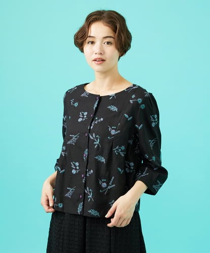 GJBGB51250  Abundancia de flores フラワー総刺繍ブラウス