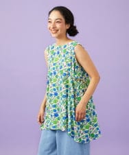 GJBGD01230 Jocomomola(ホコモモラ) Don Quijote フラワープリントブラウス アイボリー