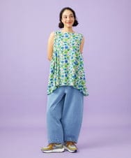 GJBGD01230 Jocomomola(ホコモモラ) Don Quijote フラワープリントブラウス アイボリー