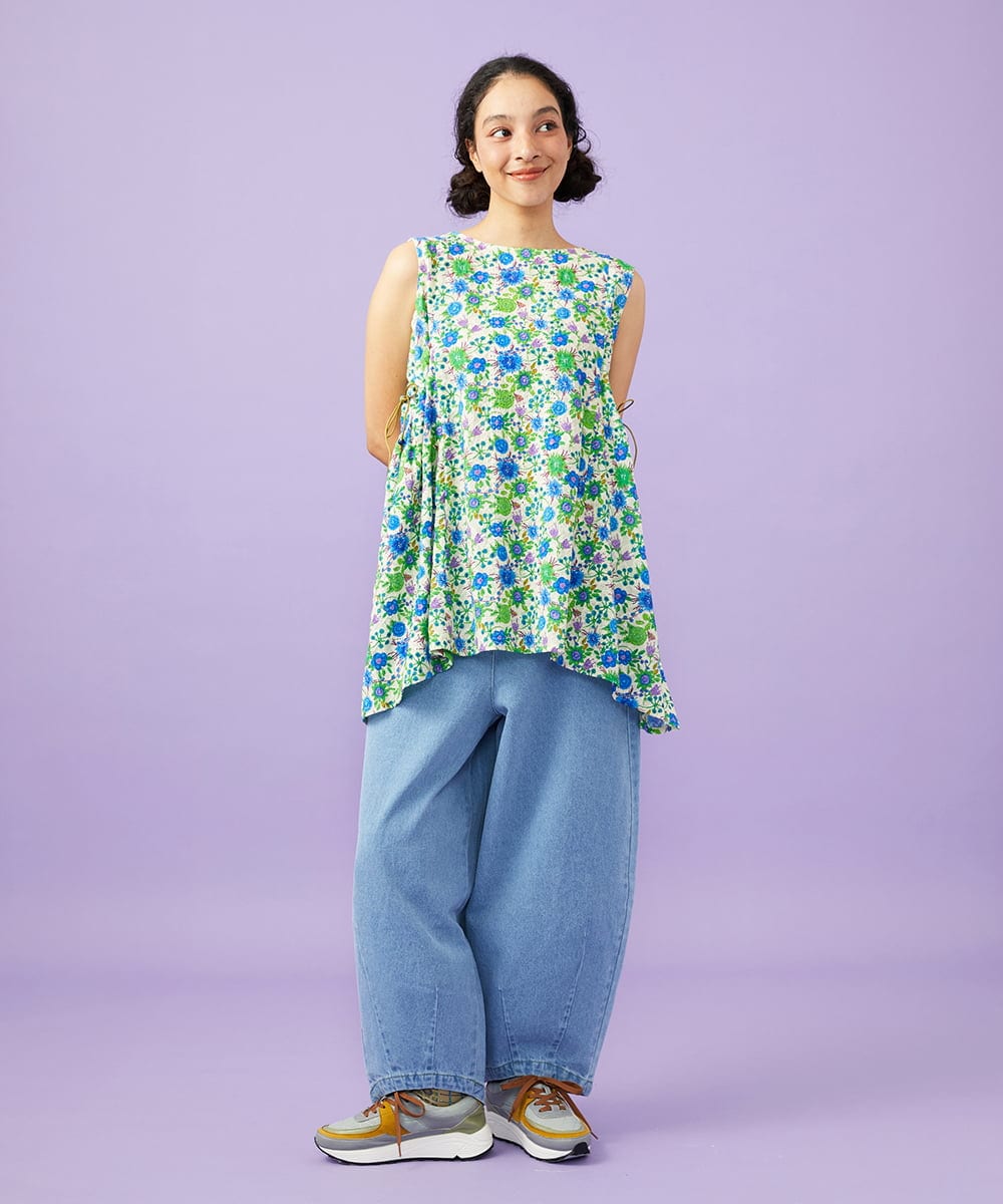 GJBGD01230 Jocomomola(ホコモモラ) Don Quijote フラワープリントブラウス アイボリー