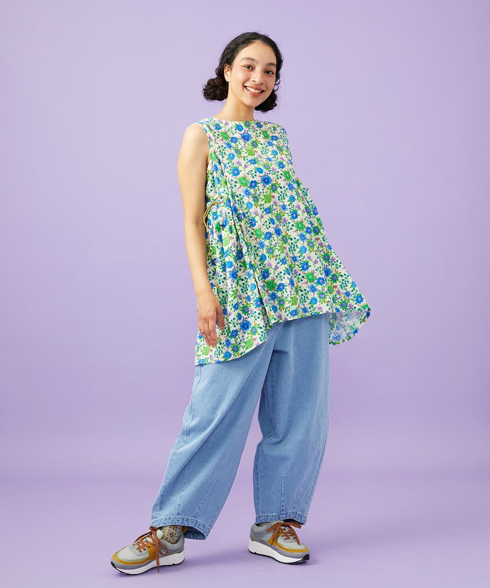 GJBGD01230 Jocomomola(ホコモモラ) Don Quijote フラワープリントブラウス アイボリー