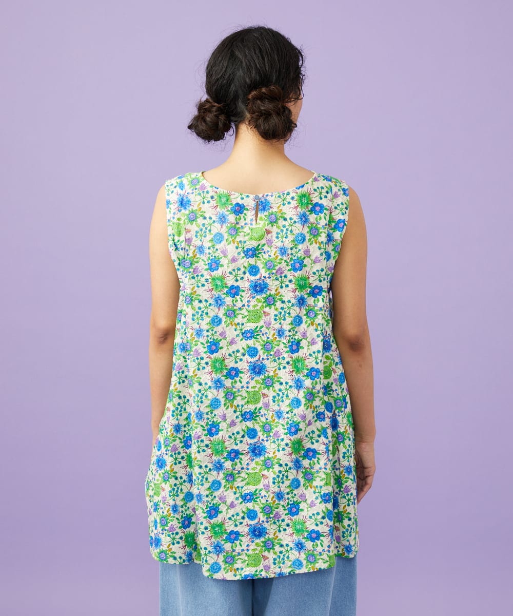 GJBGD01230 Jocomomola(ホコモモラ) Don Quijote フラワープリントブラウス アイボリー