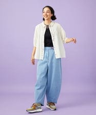 GJBGD31180 Jocomomola(ホコモモラ) Una escalera de colores 襟付きブラウス アイボリー