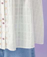 GJBGD31180 Jocomomola(ホコモモラ) Una escalera de colores 襟付きブラウス アイボリー