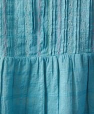 GJBGD32180 Jocomomola(ホコモモラ) Una escalera de colores バンドカラーブラウス ブルー