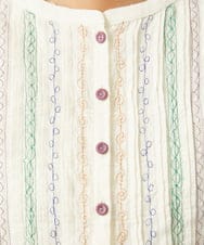 GJBGD32180 Jocomomola(ホコモモラ) Una escalera de colores バンドカラーブラウス アイボリー