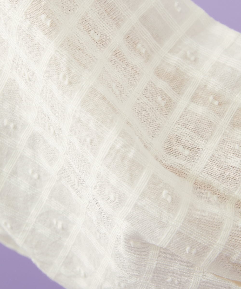 GJBGD32180 Jocomomola(ホコモモラ) Una escalera de colores バンドカラーブラウス アイボリー