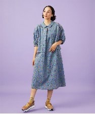 GJBGD34240 Jocomomola(ホコモモラ) Semilla フラワー総刺繍ブラウス ブルー