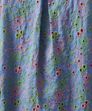 GJBGD34240 Jocomomola(ホコモモラ) Semilla フラワー総刺繍ブラウス ブルー