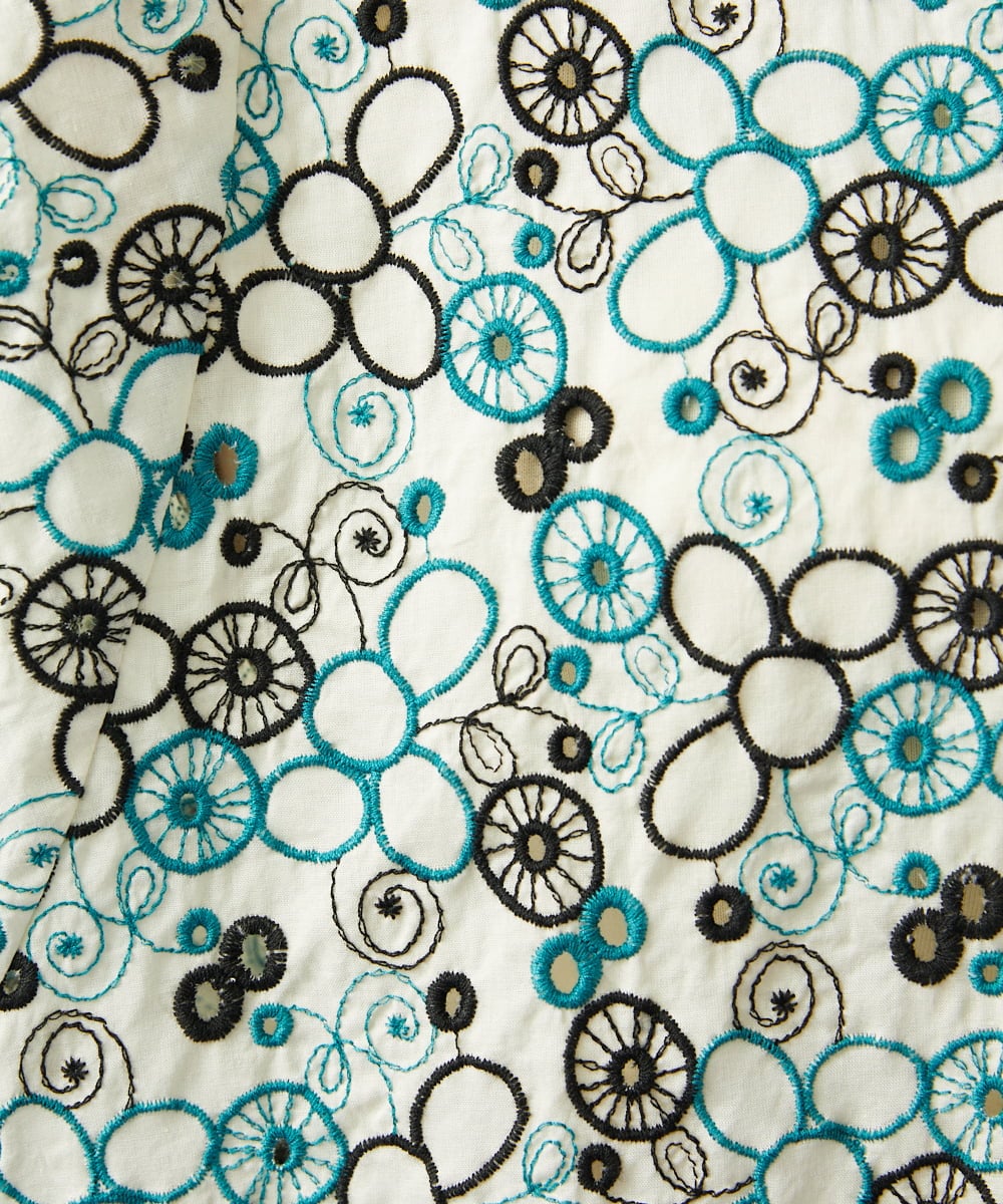 GJBGD34240 Jocomomola(ホコモモラ) Semilla フラワー総刺繍ブラウス アイボリー