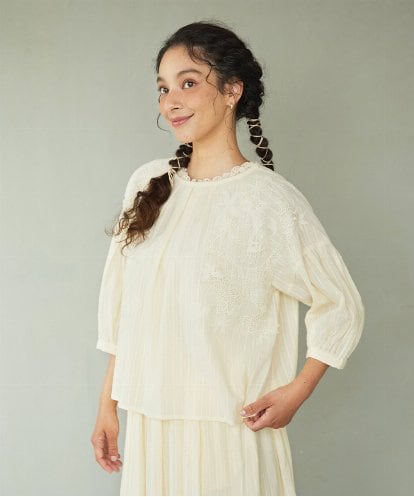 GJBGD70230 Jocomomola Miguelde Cervantes レース付きブラウス