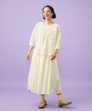 GJBGD70230 Jocomomola(ホコモモラ) Miguelde Cervantes レース付きブラウス アイボリー