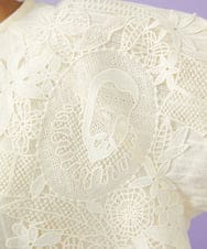 GJBGD70230 Jocomomola(ホコモモラ) Miguelde Cervantes レース付きブラウス アイボリー