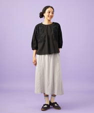 GJBGD70230 Jocomomola(ホコモモラ) Miguelde Cervantes レース付きブラウス ブラック