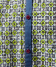 GJBGE38200 Jocomomola(ホコモモラ) 【早割10％OFF】コットンシフォン幾何プリントブラウス グリーン