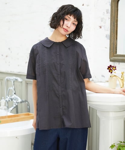 GJBGE41200 Jocomomola Cruzar フラワーインド刺繍ブラウス