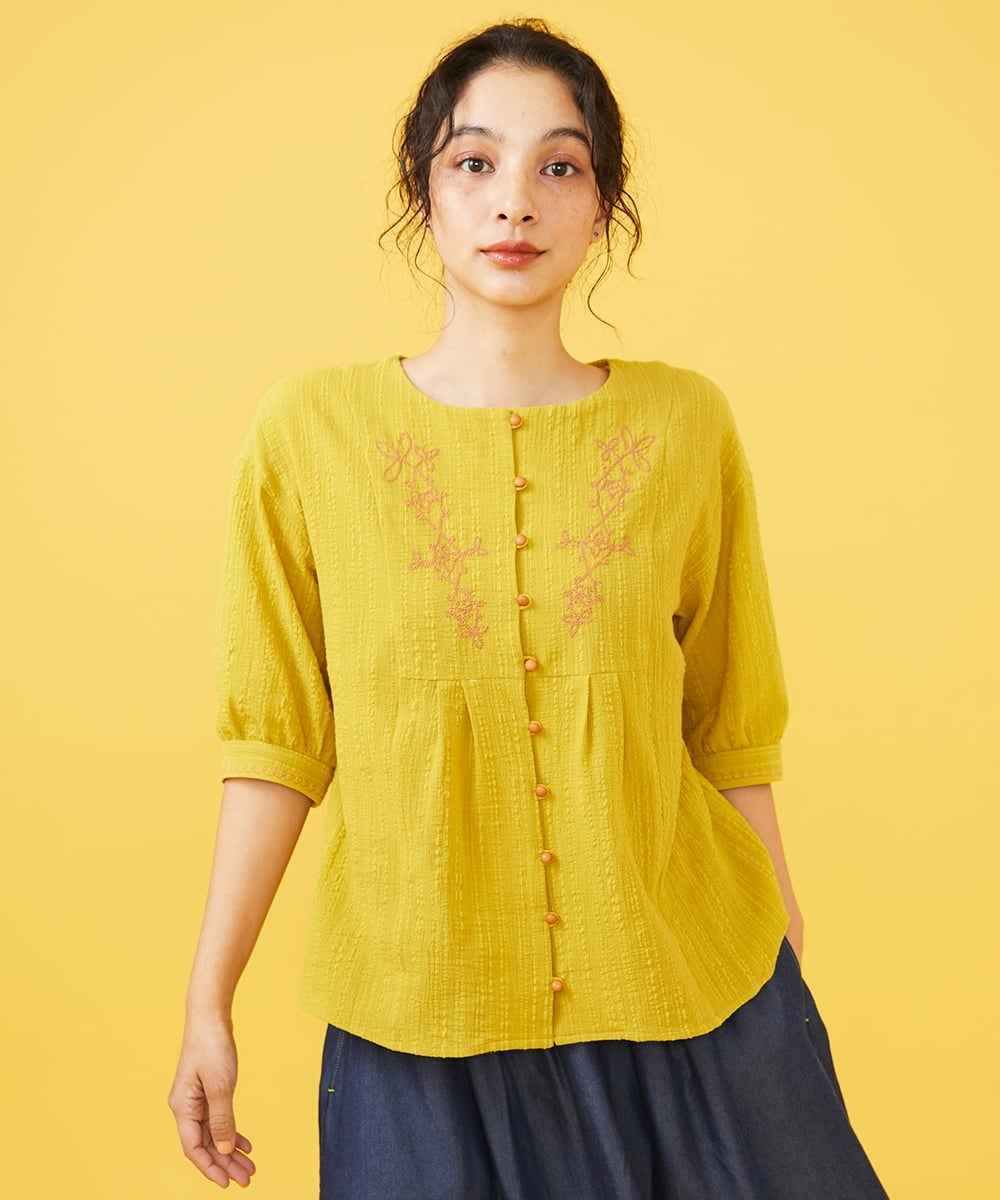 Cambiar フラワー刺繍ブラウス(ブラウス・シャツ) | Jocomomola 