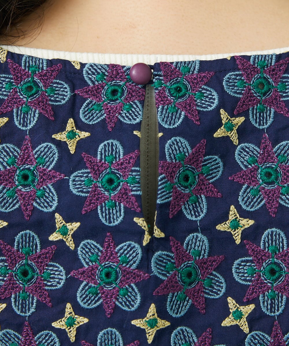 GJBGW51220 Jocomomola(ホコモモラ) Dulce 総刺繍ブラウス ピンク