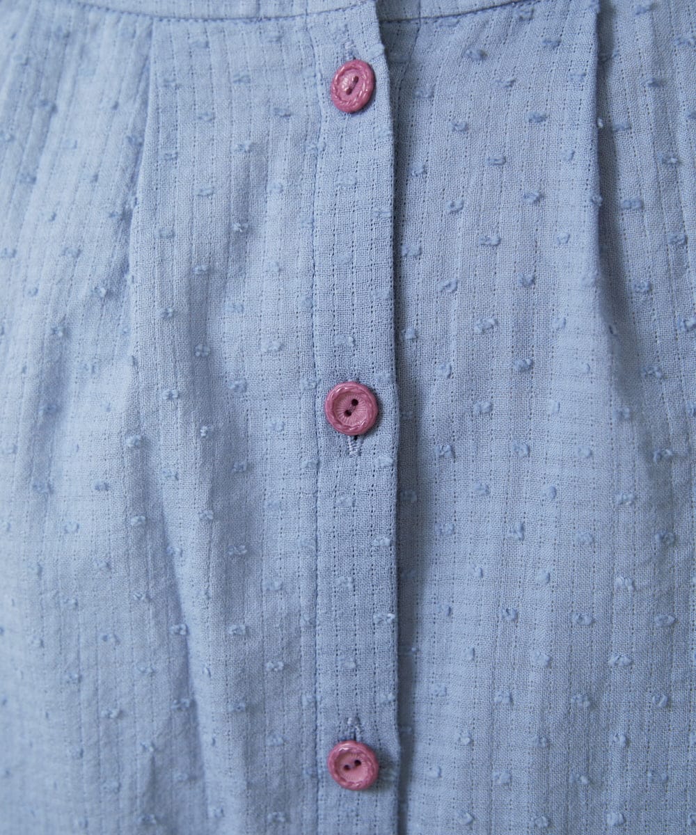 GJBHA36200 Jocomomola(ホコモモラ) Nadar entre flores フラワー刺繍ブラウス ブルー