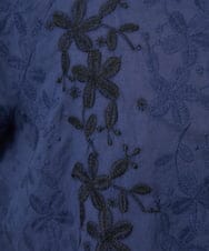 GJBHD32180 Jocomomola(ホコモモラ) Sendero de flores フラワー刺繍ブラウス ネイビー