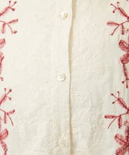 GJBHD32180 Jocomomola(ホコモモラ) Sendero de flores フラワー刺繍ブラウス アイボリー