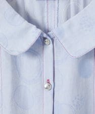 GJBHD35200 Jocomomola(ホコモモラ) Rueda Feliz ドットジャカード襟付きブラウス ライトブルー
