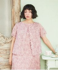 GJBHD51240 Jocomomola(ホコモモラ) 【2WAY】Ilusion フラワー総刺繍ブラウス ピンク