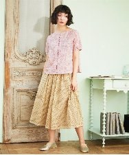 GJBHD51240 Jocomomola(ホコモモラ) 【2WAY】Ilusion フラワー総刺繍ブラウス ピンク