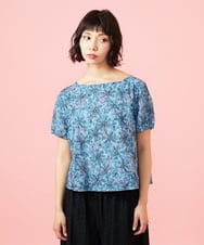GJBHD51240 Jocomomola(ホコモモラ) 【2WAY】Ilusion フラワー総刺繍ブラウス ブルー