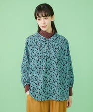 GJBJT38190 Jocomomola(ホコモモラ) Flor フロッキープリントブラウス アイボリー