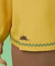GJBLS01220 Jocomomola(ホコモモラ) Paseo アニマル刺繍ブラウス イエロー