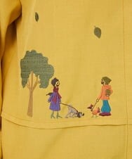 GJBLS01220 Jocomomola(ホコモモラ) Paseo アニマル刺繍ブラウス イエロー