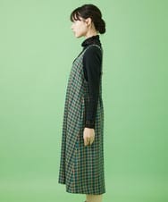 GJEAA35300 Jocomomola(ホコモモラ) Espina チェックジャンパースカート ブルーグリーン