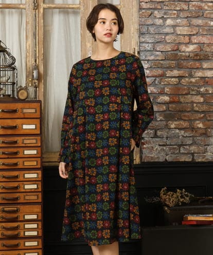 GJEAD01350 Jocomomola Calle Imperial フラワープリントワンピース