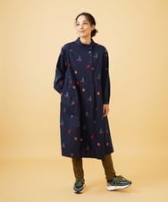 GJEAD30340 Jocomomola(ホコモモラ) Lunares Animales もけもけドビーワンピース ネイビー