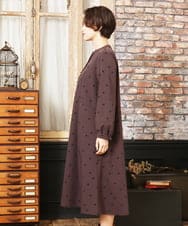 GJEAD36300 Jocomomola(ホコモモラ) Baile Esponjoso フロッキードットワンピース ブラウン