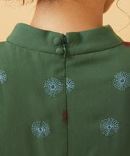 GJEAD50350 Jocomomola(ホコモモラ) Estrella ハイネックフラワー刺繡ワンピース ブラウン