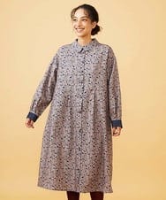 GJEAD70300 Jocomomola(ホコモモラ) Calle de Manuela Malasana アニマルプリントワンピース ベージュ