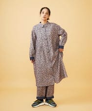 GJEAD70300 Jocomomola(ホコモモラ) Calle de Manuela Malasana アニマルプリントワンピース ベージュ