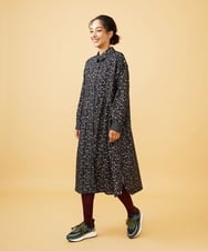 GJEAD70300 Jocomomola(ホコモモラ) Calle de Manuela Malasana アニマルプリントワンピース ベージュ