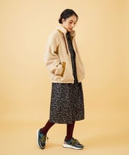 GJEAD70300 Jocomomola(ホコモモラ) Calle de Manuela Malasana アニマルプリントワンピース ベージュ