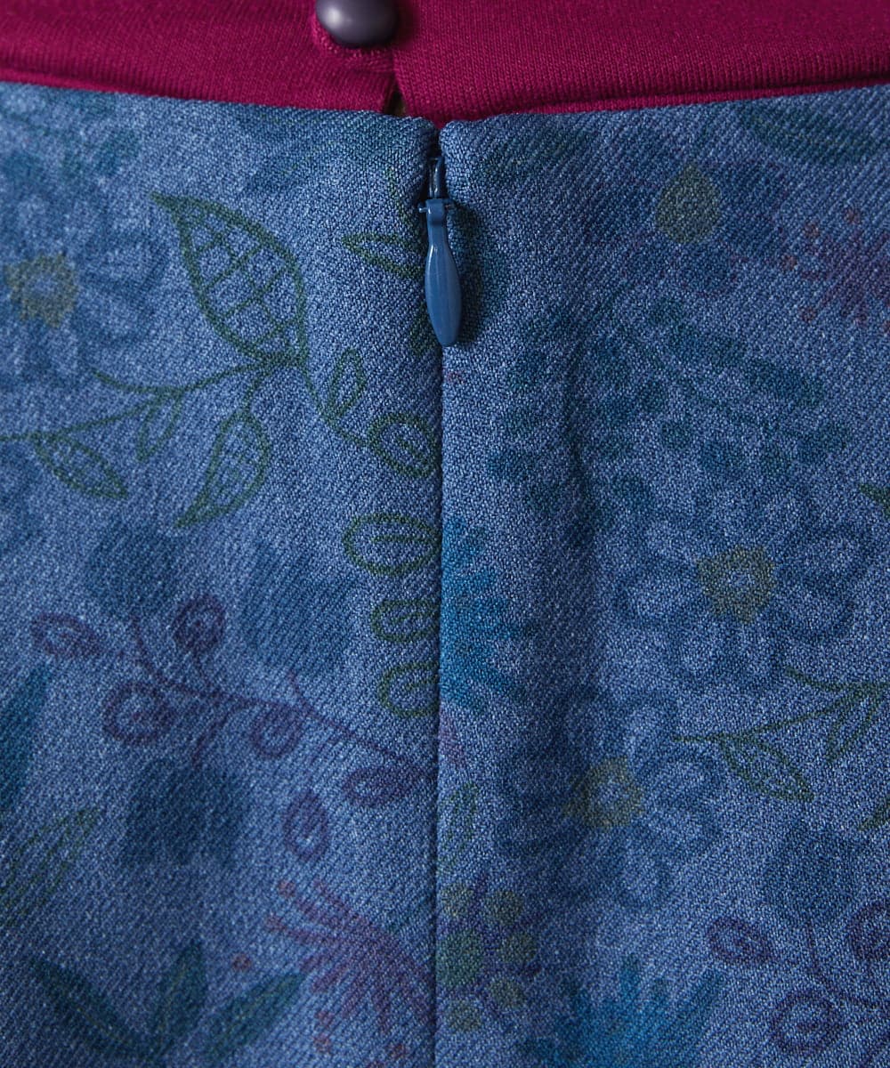 GJEAE03300 Jocomomola(ホコモモラ) Calle de Bordadores フラワープリントジャンパースカートワンピース ベージュ