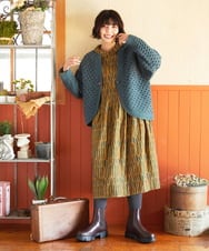 GJEAE37280 Jocomomola(ホコモモラ) Calle del los Libreros ストライプワンピース レッド