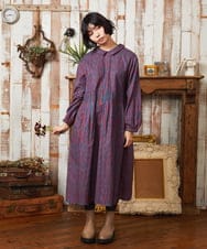 GJEAE37280 Jocomomola(ホコモモラ) Calle del los Libreros ストライプワンピース レッド