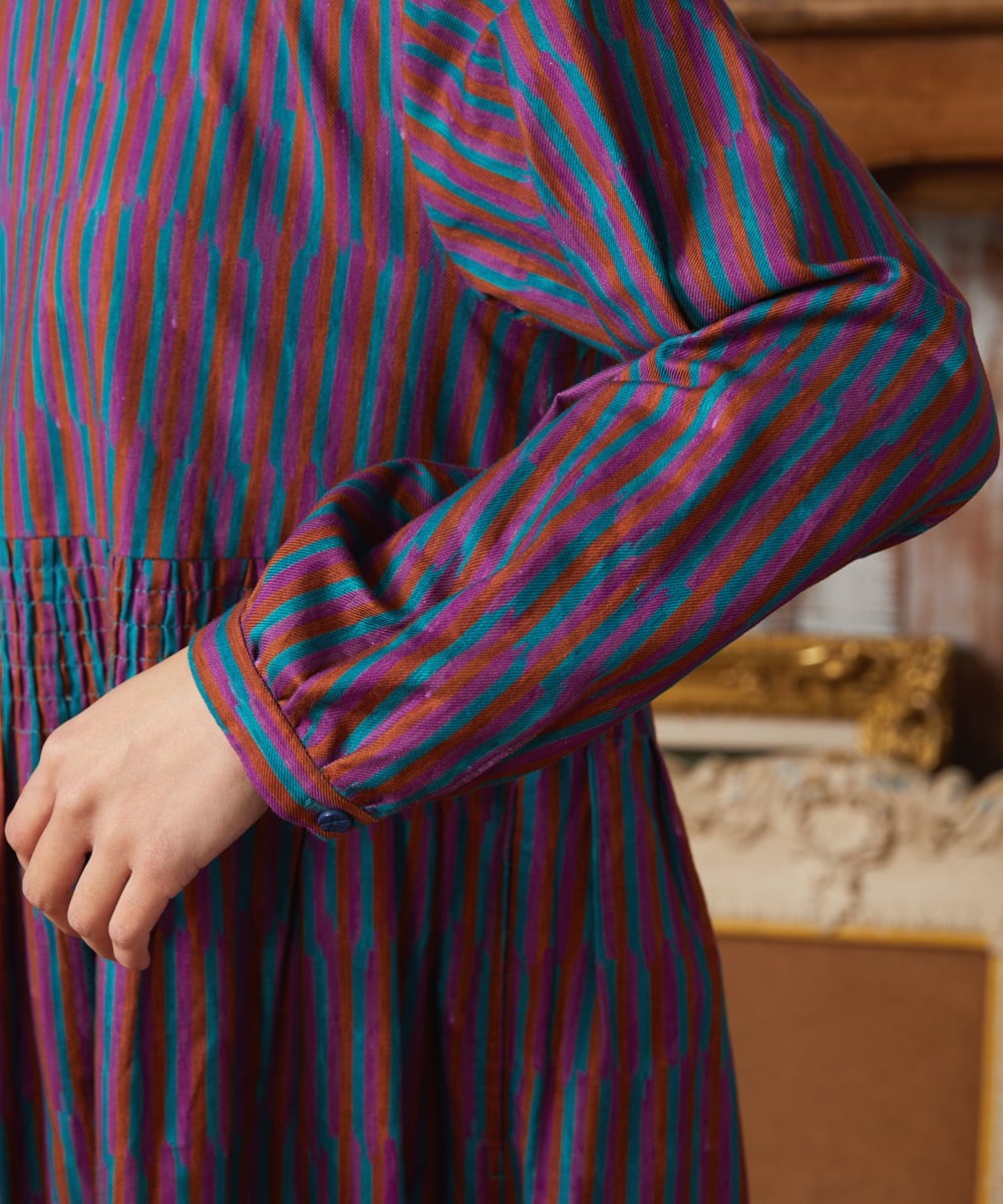 GJEAE37280 Jocomomola(ホコモモラ) Calle del los Libreros ストライプワンピース レッド