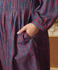 GJEAE37280 Jocomomola(ホコモモラ) Calle del los Libreros ストライプワンピース レッド