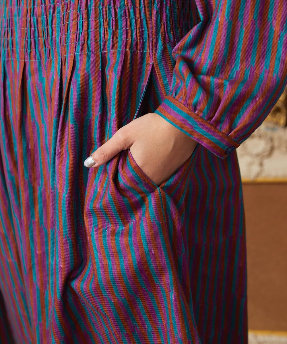 GJEAE37280 Jocomomola(ホコモモラ) Calle del los Libreros ストライプワンピース レッド