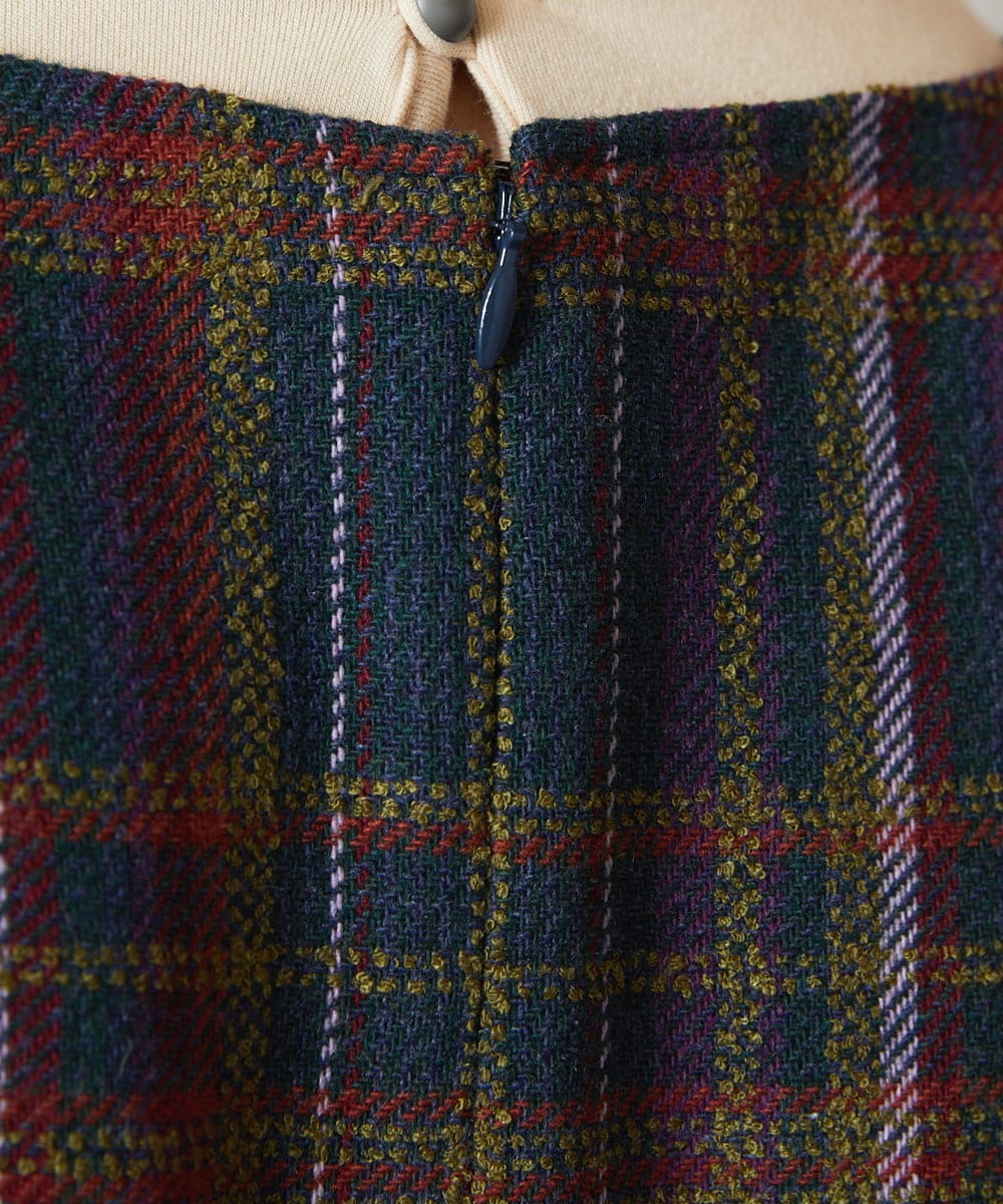 GJEAE41300 Jocomomola(ホコモモラ) Arriate チェック柄ジャンパースカートワンピース ベージュ