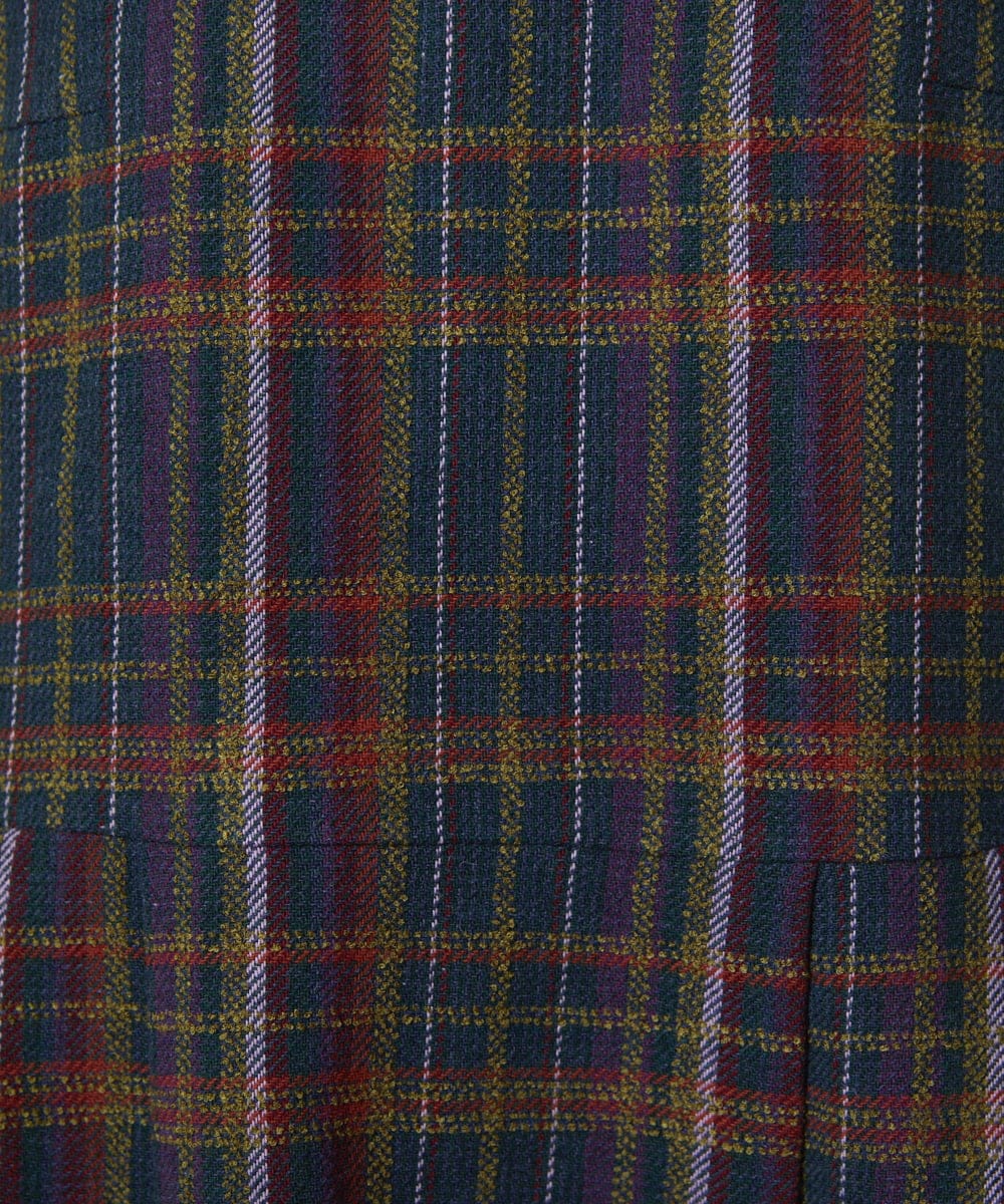 GJEAE41300 Jocomomola(ホコモモラ) Arriate チェック柄ジャンパースカートワンピース ベージュ